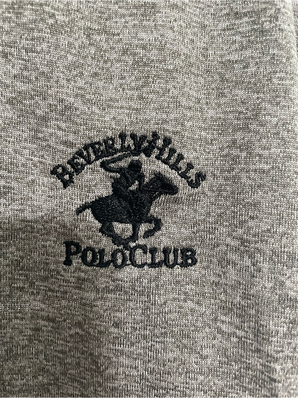 Beverly Hills Polo Club Men's Charcoal Heather Polo 31”Lx17”w - Picture 4 of 5